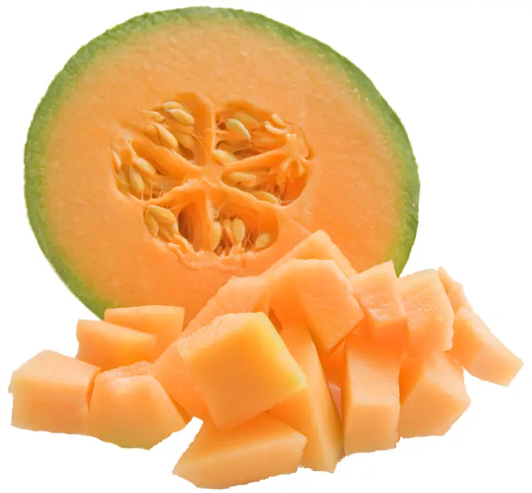 Orange Melon Slice and Cubes