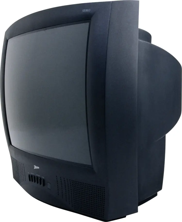 Classic Black CRT TV Side View