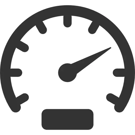 Black Speedometer Icon