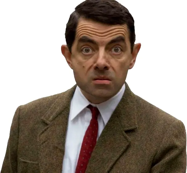 Surprised Man in Brown Suit