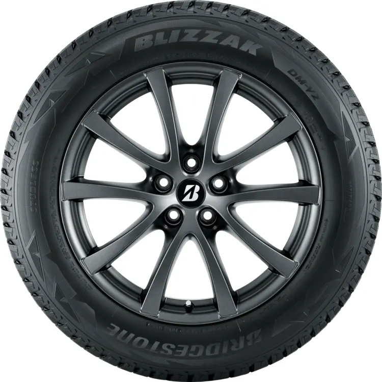 Black Car Wheel with Tire