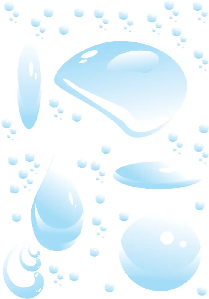 Clear Water Droplets Illustration