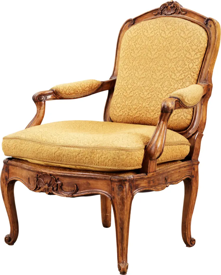 Elegant Yellow Vintage Armchair