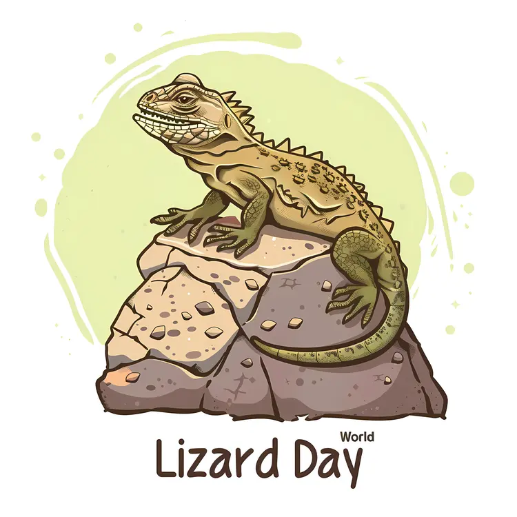 Lizard on Rock for World Lizard Day
