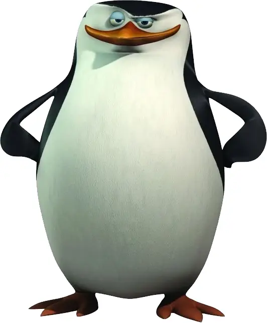 Confident Cartoon Penguin