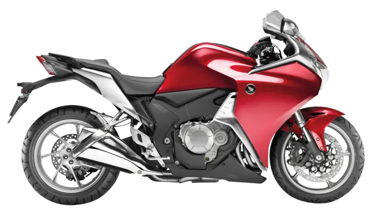 Red Sport Touring Motorcycle with Windshield