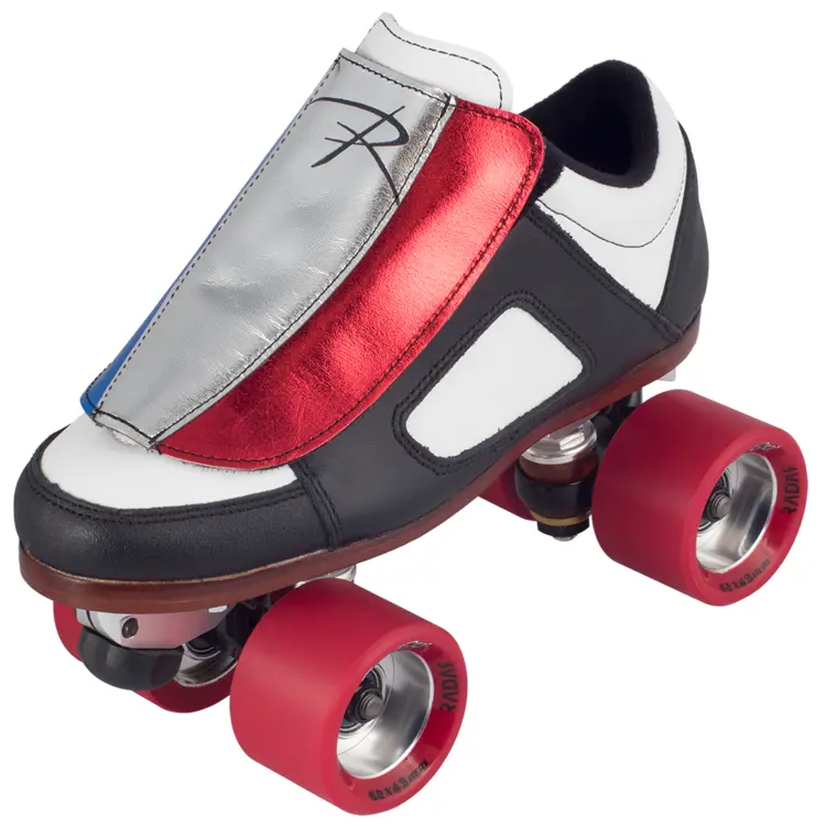 Colorful Roller Skate with Red Wheels