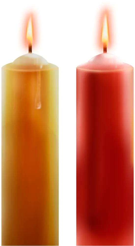 Yellow and Red Colored Candles