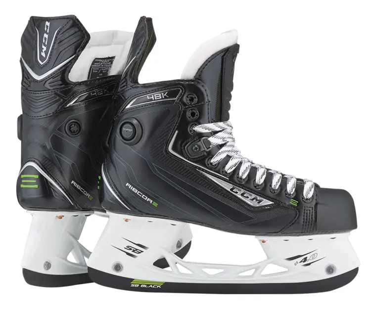 Pair of Black Ice Skates for Winter Sports