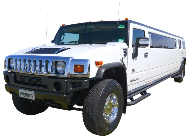 White Hummer Limousine Car