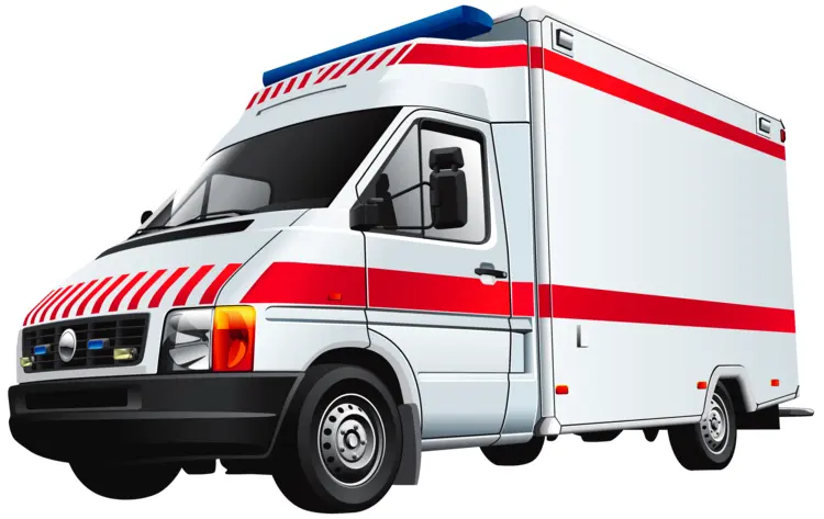 Cartoon Ambulance for Kids' Education
