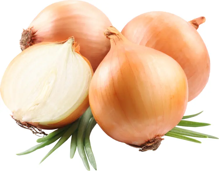 Whole and Sliced Brown Onions