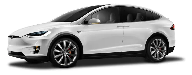 White Electric Car with Sleek Design