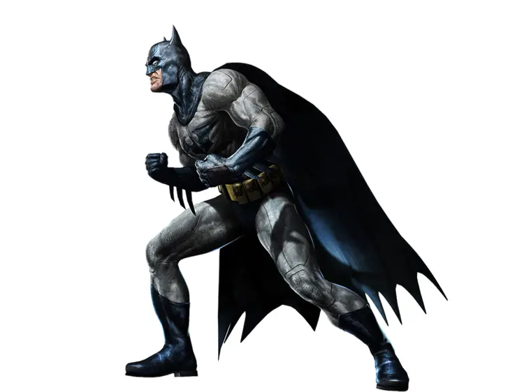 Batman Ready to Fight in Grey Suit