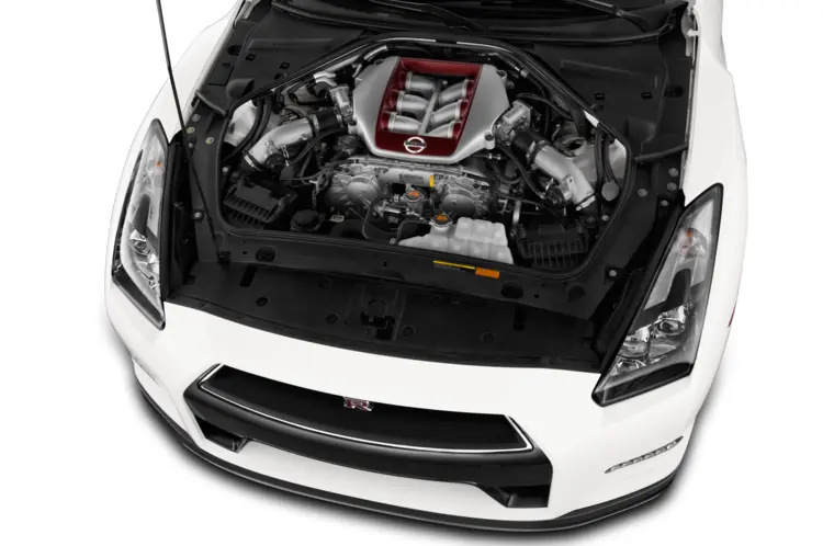 White Nissan GT-R Engine