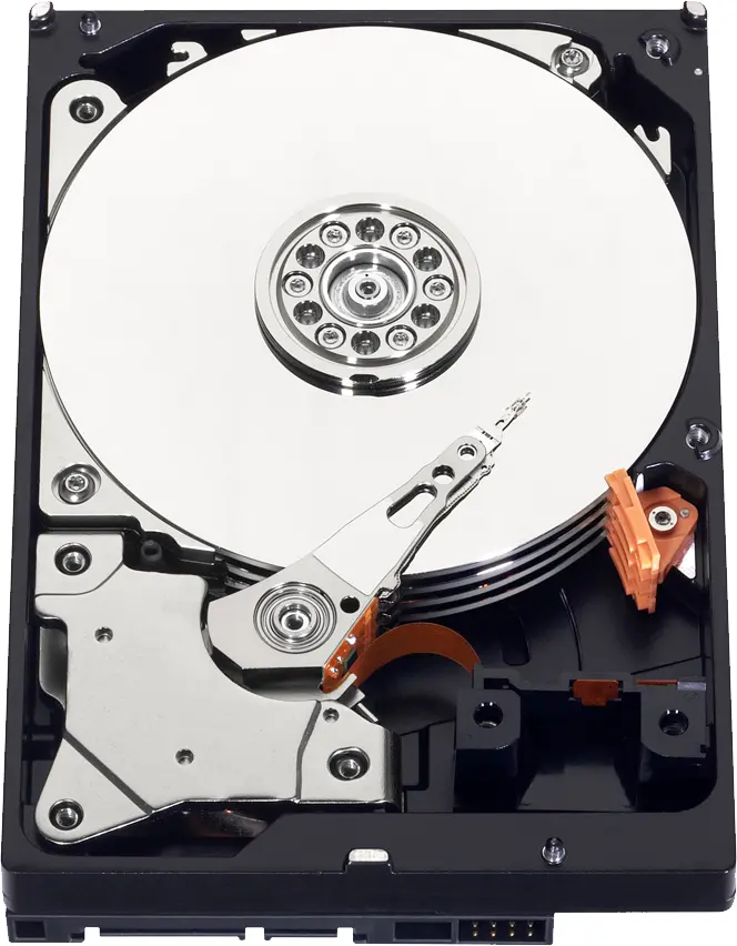 Open Hard Drive with Visible Platter