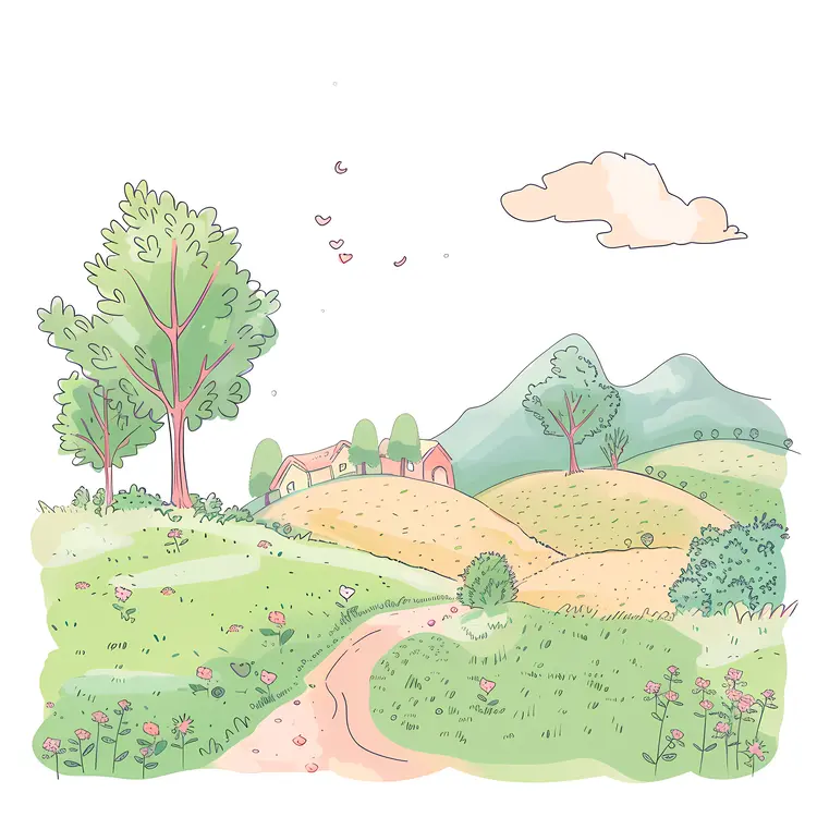 Cute Doodle Landscape