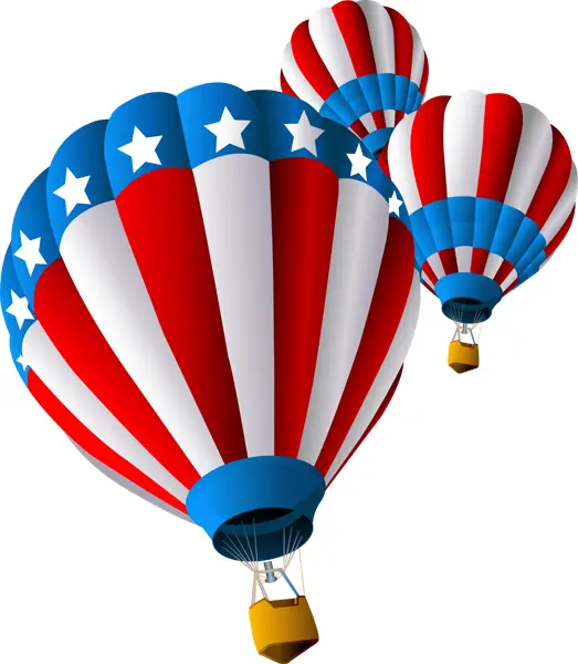 Patriotic Hot Air Balloons