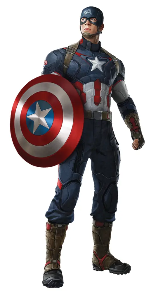 Captain America Standing with Shield