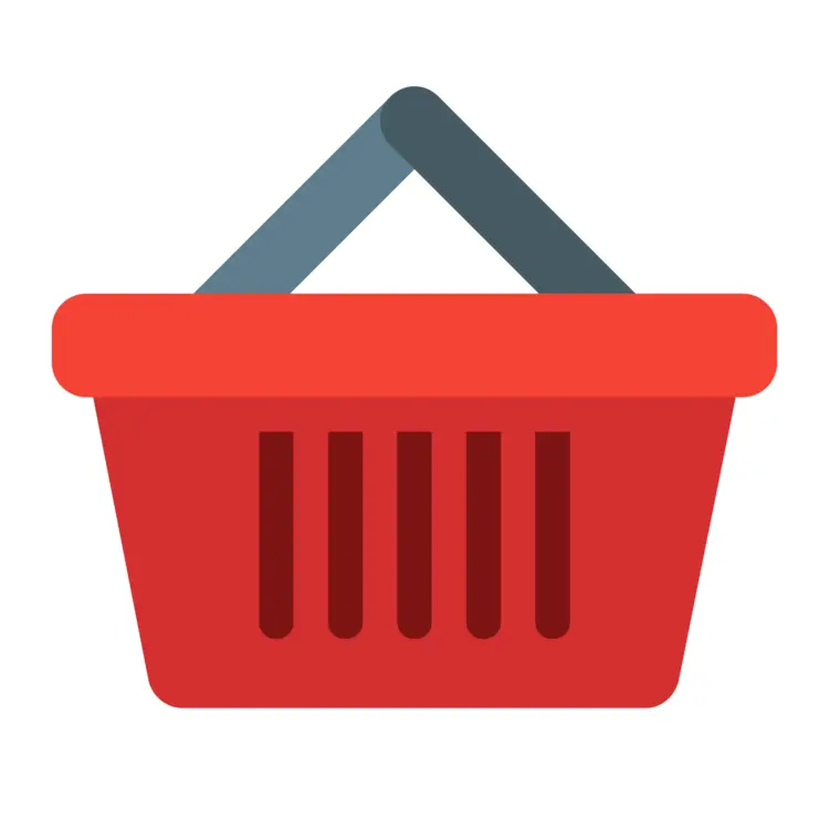 Red Shopping Basket Icon
