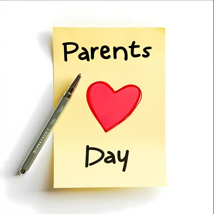 Parents Day Note with Heart