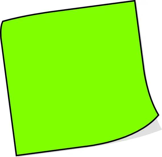 Bright Green Sticky Note