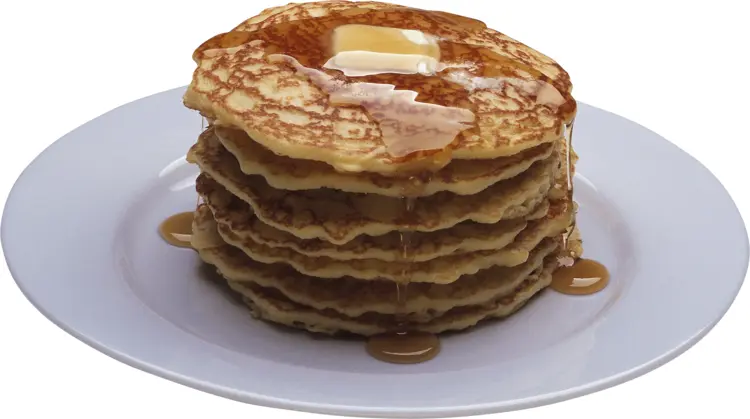 Stack of Pancakes with Syrup and Butter