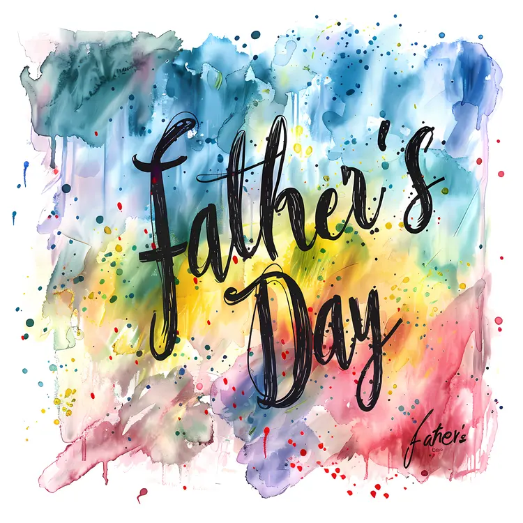 Father's Day Watercolor Greeting