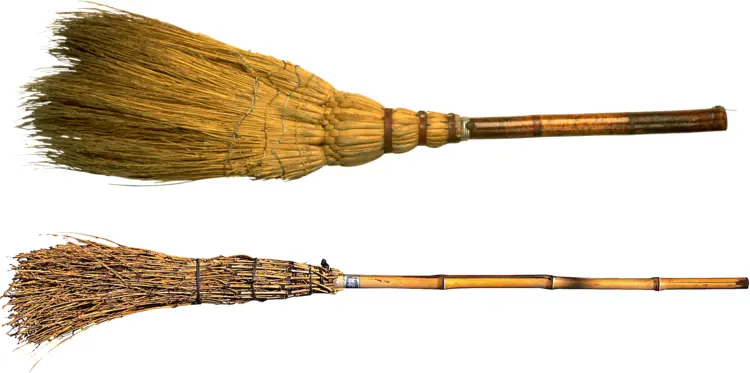 Traditional Straw Broom for Sweeping