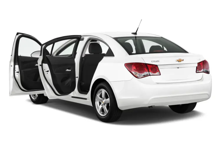 White Chevrolet Cruze Sedan with Open Doors