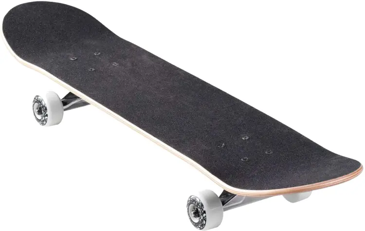 Black Skateboard with White Wheels