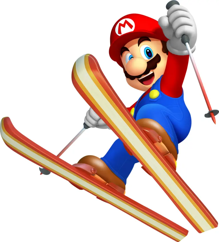 Skiing Mario Character