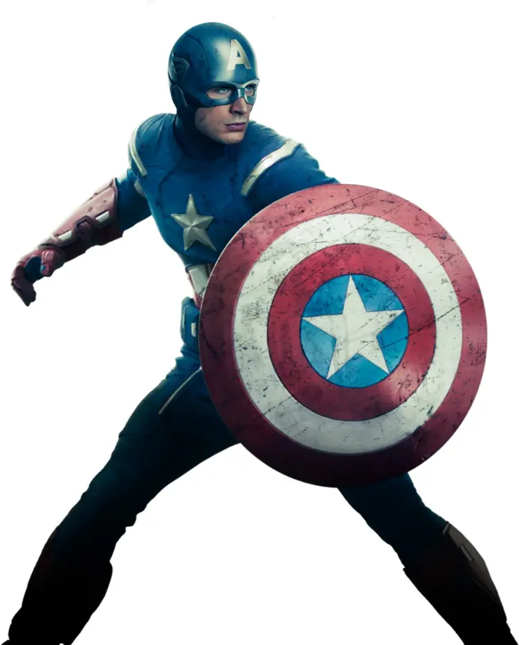 Captain America in Combat Stance