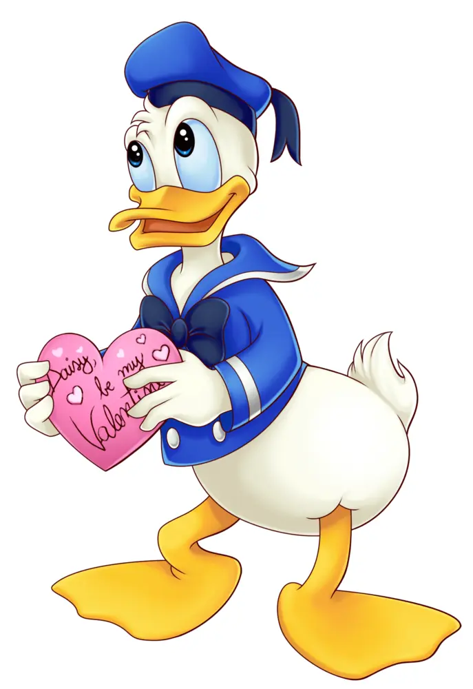 Donald Duck with Valentine Heart