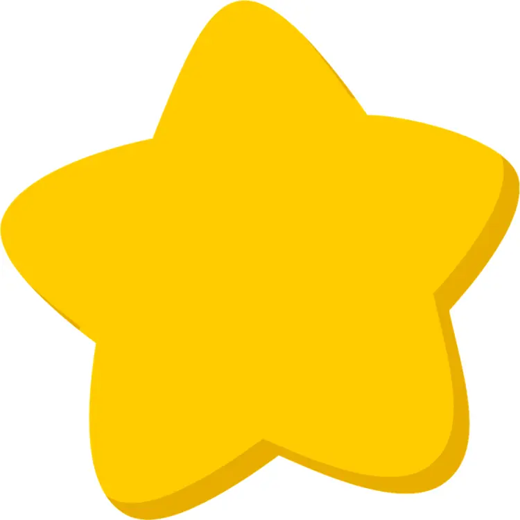 Cute Rounded Yellow Star