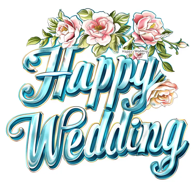 Happy Wedding with Floral Decoration