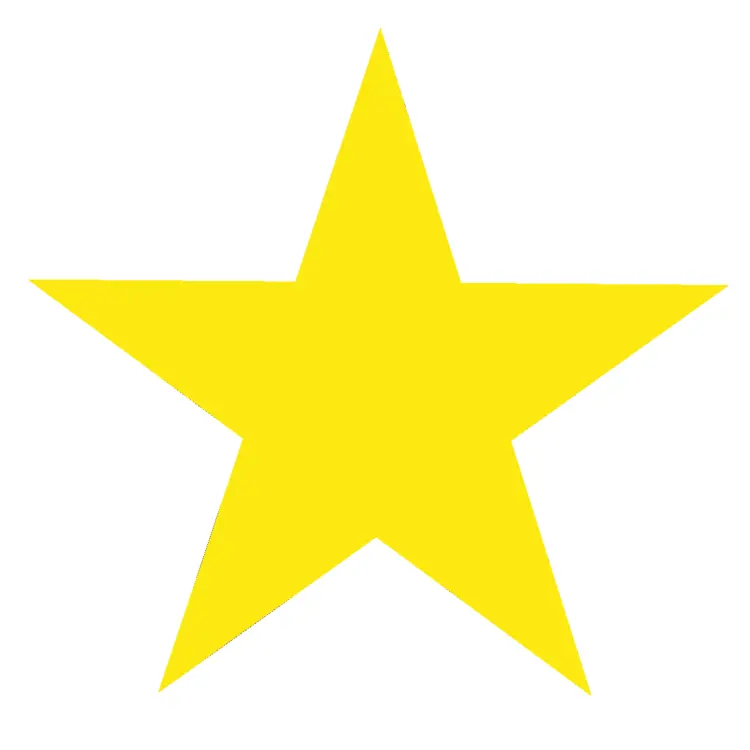 Simple Flat Yellow Star