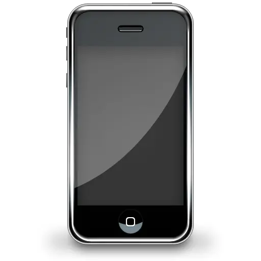 Sleek Black Smartphone with Touchscreen