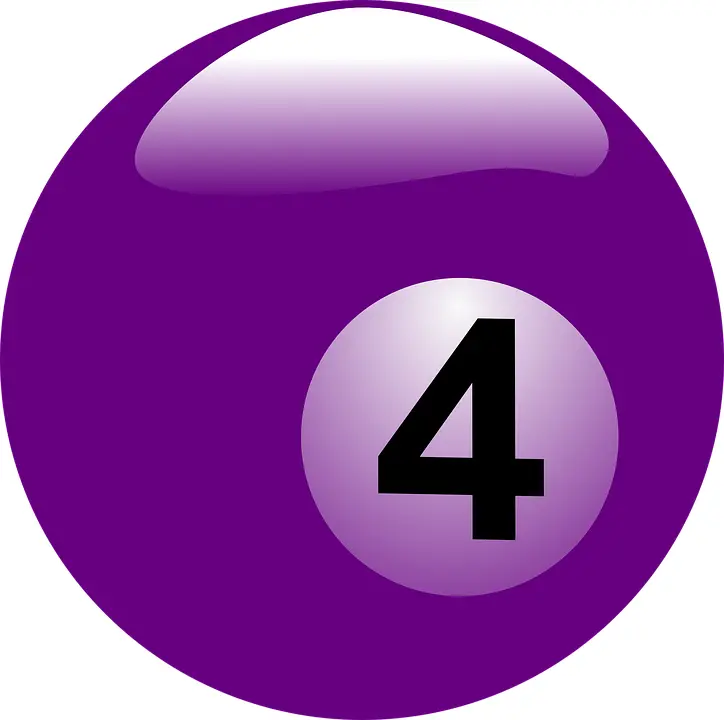 Purple 4 Ball for Billiards Game
