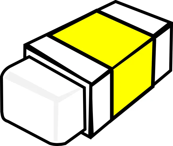 Yellow Eraser for School Supplies