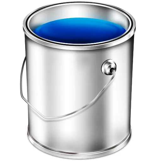 Metal Paint Can with Blue Paint