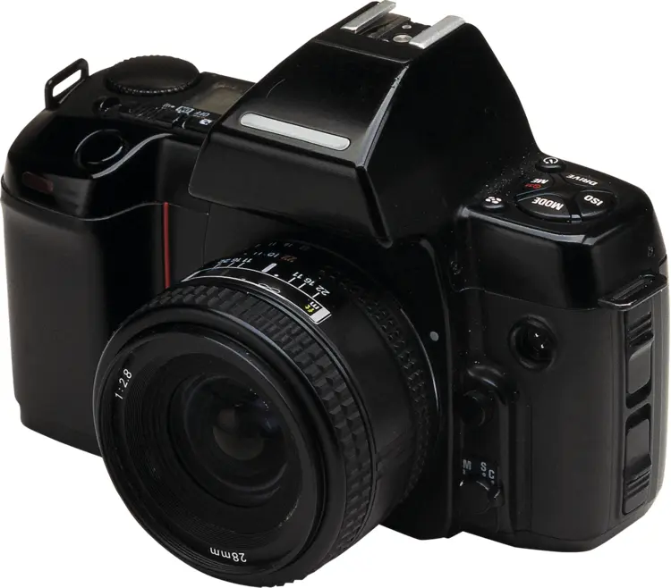 Black Camera with Lens