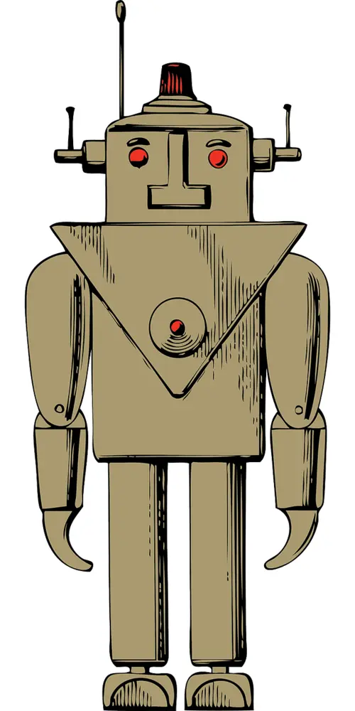 Vintage Brown Retro Robot