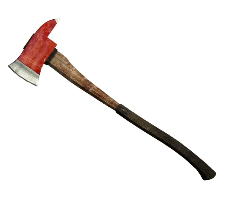 Fire Axe with Red Blade