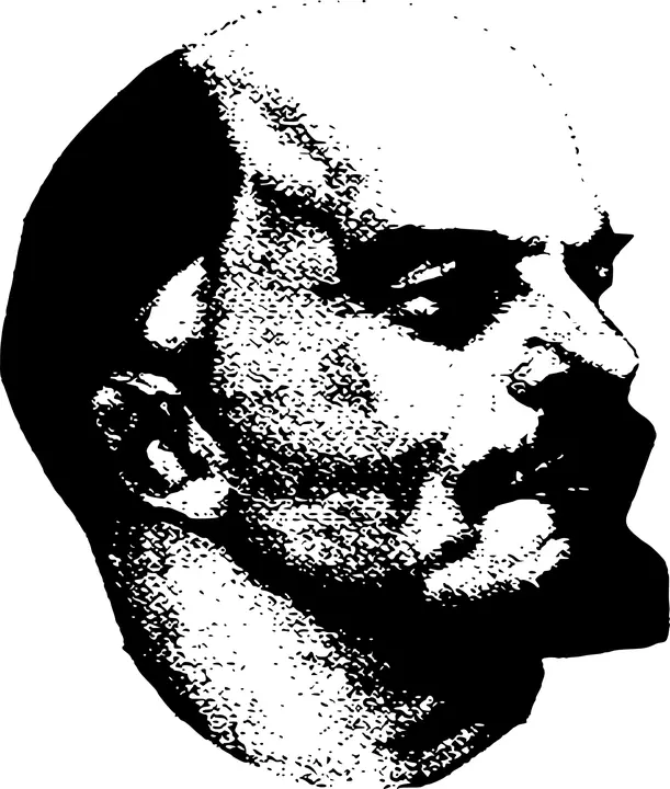 Black and White Face Portrait