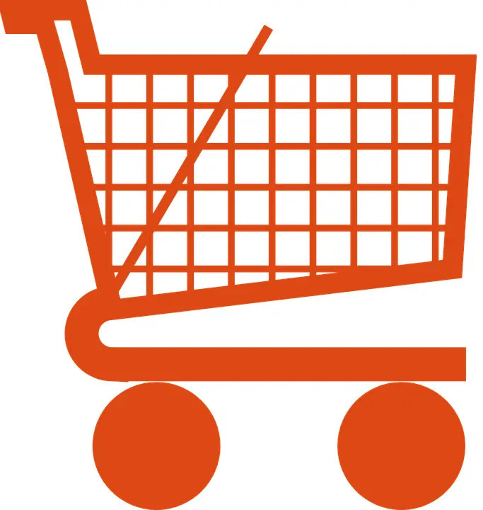 Orange Shopping Cart Icon