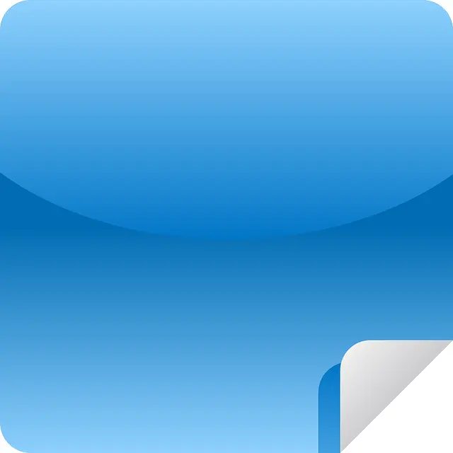 Blue Sticky Note with Folded Corner