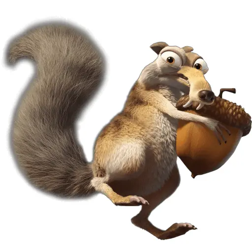 Funny Squirrel with Acorn
