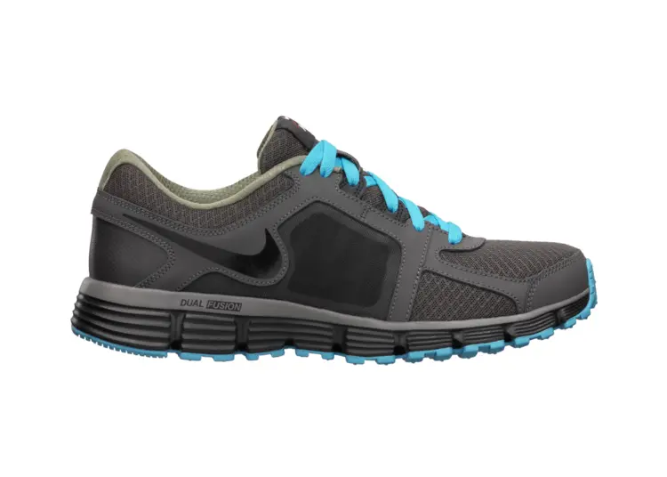 Gray and Blue Running Shoe