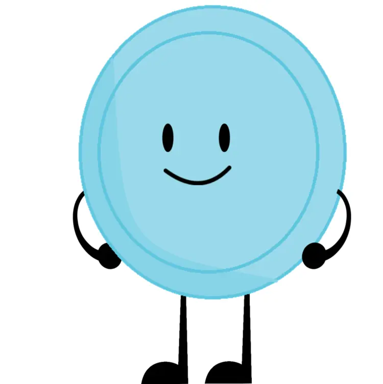 Smiling Blue Plate Cartoon